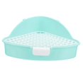 thumbnail image 1 of Cat Litter Tray Pet Potty Trainer, Triangle Design Small Animal Litter Pan, Easy Clean, Rabbit and Hamster Toilet, 1 of 5