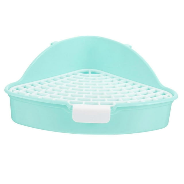 Cat Litter Tray Pet Potty Trainer, Triangle Design Small Animal Litter Pan, Easy Clean, Rabbit and Hamster Toilet
