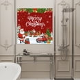 thumbnail image 4 of Wall Art Prints, Red Christmas Framed Canvas Prints for Bedroom Living Room Bathroom Office, Xmas Santa Truck Tree Snowflake Botanical Gallery Wrap Wall Art Poster for Gifts Home Decor 16"x16", 4 of 9