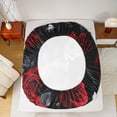 thumbnail image 5 of Homewish Chic Floral Rose 4-Piece Full Size Sheets For Girls Boys,Black Red White Bed Sheets,Romantic Flowers Lightweight Sheet Sets,Super Cozy Room Decor, 5 of 7