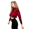 thumbnail image 3 of G-Style USA Women's Tie Dye Crop Top Hoodie Sweatshirt LH13118 - Cloud Red - Medium, 3 of 6