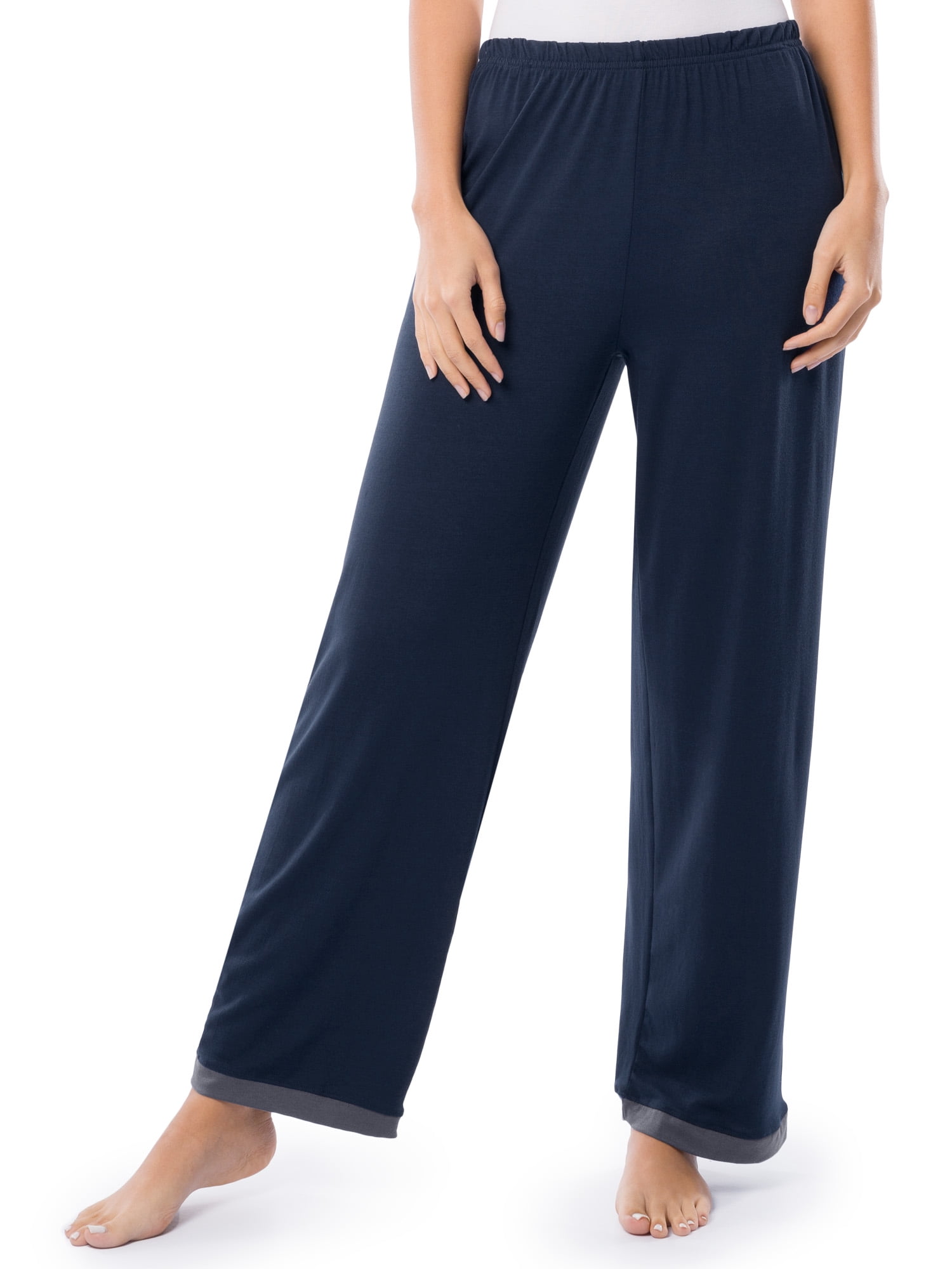 Fruit of the Loom Women's Soft & Breathable V-Neck Short Sleeve Top & Pajama Pant Set, Sizes S-4X