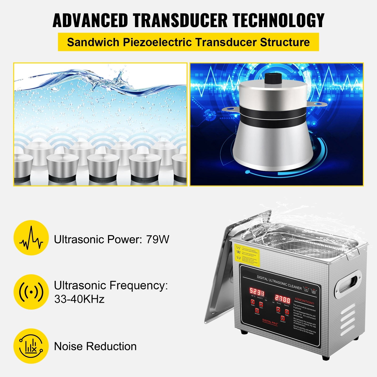 2L 3L 6L 10L 22L 30L Ultrasonic Cleaner Stainless Steel Portable Heated Cleaning Washing Machine Ultrasound Home Appliance