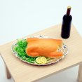 thumbnail image 4 of Poulet Rôti Miniature Réaliste de Noël Poulet Rôti sur Assiette Accessoire pour Poupées Ensemble de Jouets Alimentaires Miniatures pour Décoration de Table à Manger de Poupée, 4 of 7