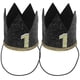 thumbnail image 1 of 1St Birthday Crown 2Pcs Black Fabric Sparkly Sequins Birthday Party Hat for Decoration, 1 of 5
