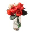 thumbnail image 3 of Escala 1:12 Mini Planta en Maceta Sunnimix Jardín de Hadas Flor en Maceta Decoración Rojo Accesorios de casa de muñecas, 3 of 8