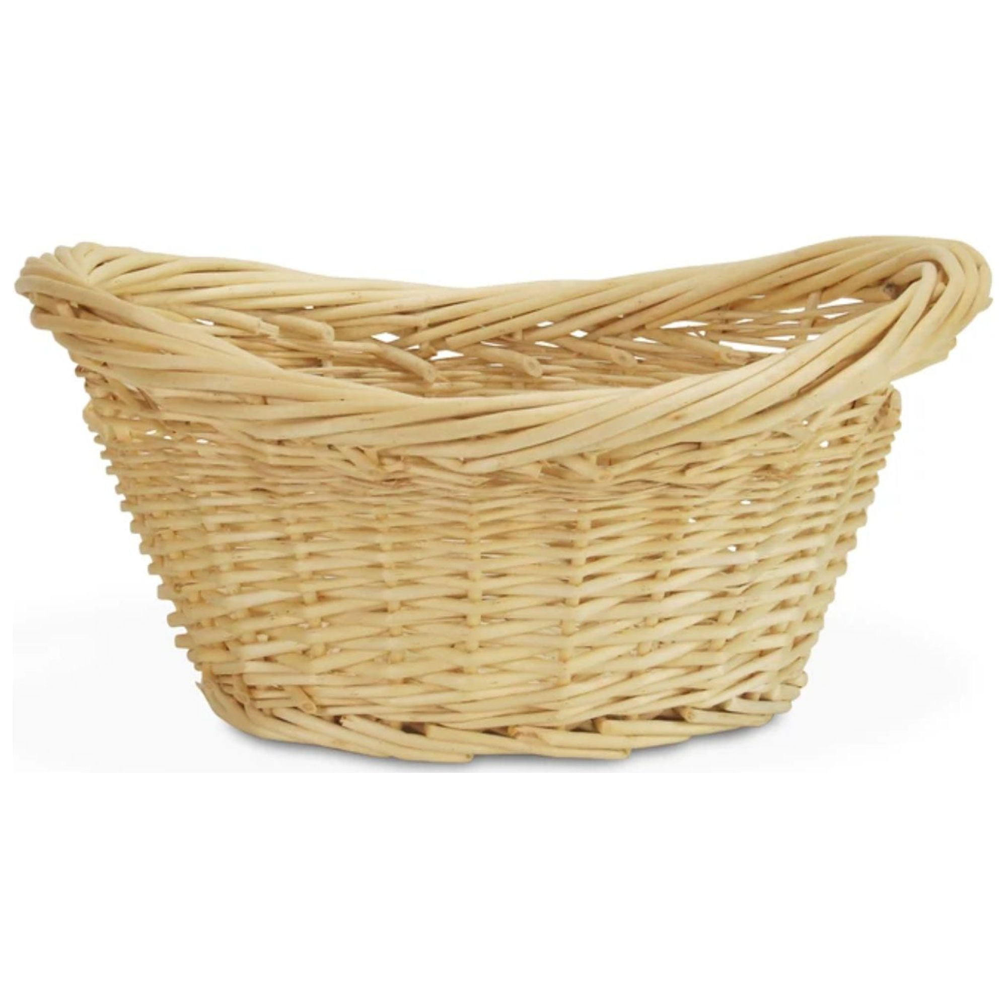 Cheungs UW-8802A Small Oval Natural Willow Heavy Rimmed Laundry Basket