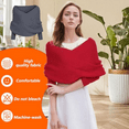 thumbnail image 4 of Knitted Scarf with Sleeves for Women,2026 New Knit Wrap Sweater Shawl Crochet Tops Cape Blanket for Autumn Winter , Multifunctional Knitted Sweater Scarf, 4 of 7