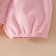 thumbnail image 7 of WUANDIXFA Baby Girl Summer Clothes Bow Bear Ruffle Sleeveless Romper Bodysuit Jumpsuit Tops Shorts Set Outfit (Pink, 9-12 Months), 7 of 7