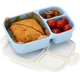 thumbnail image 2 of Leakproof, 3 Compartment, Bento Lunch Box, Airtight Food Storage Container (1 Pc) - Blue, 2 of 4