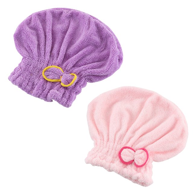 Gorro y pañuelo para la cabeza de plumón coral de secado rápido