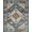 Blue Rust, Pattern 19, variant on Design&I 8'x10' Washable Area Rug Extra Large Skid-Resistant Low Profile Oriental Vintage Medallion With Distressed Boho Floral Border Accents for Living Room, Family