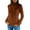 Brown, variant on Arlun Women's Turtleneck Sweaters Cable Knit Long Sleeve Stretch Slim Fit Pullover Tops Fall Winter Casual Solid Color Basic Base Layer Sweater Trendy Winter Warm Outfits White XL