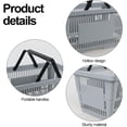 thumbnail image 6 of 6 PCS Plastic Shopping Baskets with Handles, 28 L  for Supermarket, Grey$$Tools & Hardware Other, 6 of 7