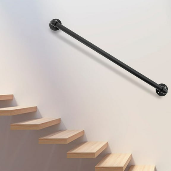 Mobility Support Handrail, 3ft E-Coated Steel, Threaded Connectors, Secure Grip for Children/Seniors on Stairs