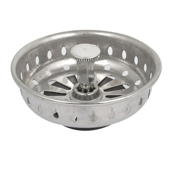 Unique Bargains Household Kitchen Garbage 40mm Sinks Basins Stopper Filter Strainer Silver Tone