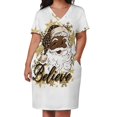thumbnail image 3 of Believe in Black afro Centric Claus vestido suelto con bolsillo vestidos de playa, 3 of 7