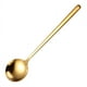 thumbnail image 1 of XmhyTop Cuchara de sopa redonda, 4 piezas, cuchara para caldo de acero inoxidable, dorada, 1 of 5