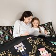 thumbnail image 5 of Castle Fairy Kawaii Nutcracker 2pcs Bedding Comforter Set,Geometric Lattice Twin Comforter Sets,Festival Xmas Breathable Bedding Set,Lightweight Room Decor, 5 of 8