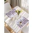 thumbnail image 5 of Purple Vintage Placemats Set of 8, Striped Painting Retro Abstract Art Placemats for Dining Table, Place Mats for Kitchen Tabletop, Waterproof Wipeable Dining Table Mats Set, 5 of 9