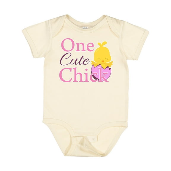 Inktastic One Cute Chick Girls Baby Bodysuit