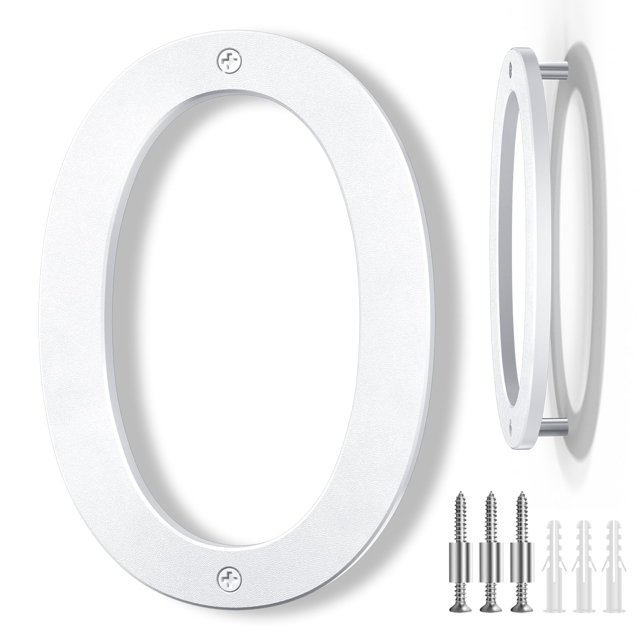 Número de casa IVERRA 20 cm blanco flotante moderno para exterior