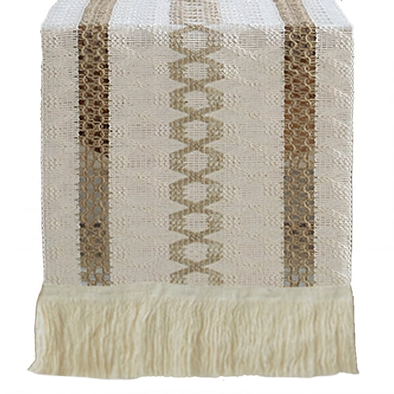 AUQ 2026 New Table Runner Cotton Textile Table Runners 90 Inches Long User Friendly Cleaning Farmhouse Table Decor Style2 30*220Cm for Dining Tables Kitchen Counters Holiday Gatherings Rustic Decor.