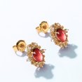 thumbnail image 2 of Pendientes de granada roja estilo palacio retro japonés pendientes de moda y populares S925 para mujer ShuxiuWang 9024715081230, 2 of 2