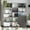 Matte Gray White, variant on Home Bookcase 2 Piece , 42" Wide. 8 Shelves & Double Door Cabinet. Matte Gray - White. Spacious Shelf Space For Small Items. Particle Board Piece, Cabinet In Board. Compact Offices And