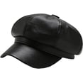thumbnail image 6 of CoCopeaunts Newsboy Hats for Women Octagonal Cap Female Autumn Winter PU Leather Stylish Artist Painter Newsboy Caps Beret Hat, 6 of 7