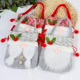 thumbnail image 3 of Christmas Gift Bag with Handle Portable Soft Lovely Faceless Old Man Packaging Bag Reusable Santa Snack Candy Bag Christmas Tree Decoration Holiday Supplies, 3 of 8