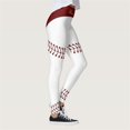 thumbnail image 5 of Gibobby Leggings Deportivos Mujer Mallas con estampado béisbol a la moda para mujer, mallas deportivas con Control Yoga para mujer, mallas talle（Vino， XXL), 5 of 5