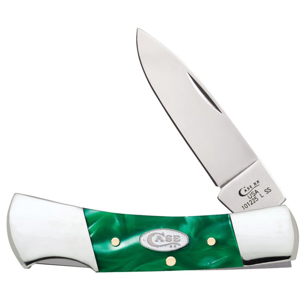 Case xx Smooth Green Pearl Kirinite Lockback SparXX Stainless Pocket