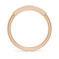thumbnail image 2 of ANGARA Natural Pave Set Diamond Bar Ring with Milgrain in 14K Rose Gold for Women (Size-3mm| Color-H| Clarity-SI2) | April Birthstone, Anniversary, Jewelry Gift for Women | Natural Diamond Ring, 2 of 11