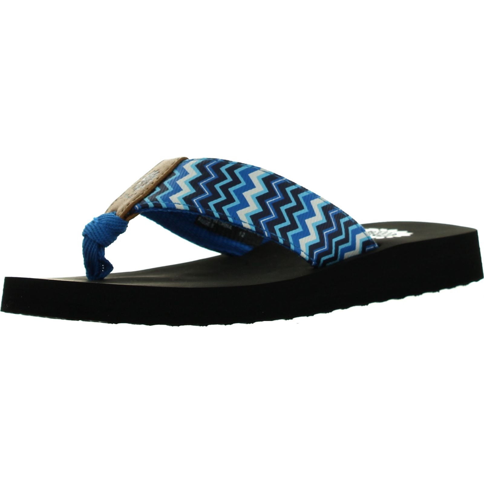 girls yellow box flip flops
