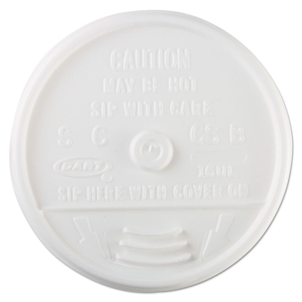 Dart 16UL Plastic Lids, for 16oz Hot/Cold Foam Cups, SipThru Lid