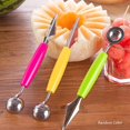 thumbnail image 2 of Kitchen 3pcs Watermelon Fruit Ball Dug Spoon Carving Cutter Multifunctions Stainless Steel Scoop Cutting Tools, 2 of 9