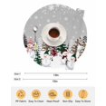 thumbnail image 6 of 13 Inch Round Placemats Set of 4, Grey Christmas Non Slip Heat Insulation PP Table Mats, Snowman Xmas Tree Winter Snowflake Washable Place Mats for Kitchen Dining Party Table Decor, 6 of 7