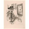 thumbnail image 2 of Lovis Corinth 19x24 Black Ornate Framed Double Matted Museum Art Print Titled: Self-Portrait (1920-21), 2 of 5