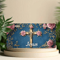 thumbnail image 6 of 1 Pcs 2D Flat License Plate Covers & Frames, Jesus on the Cross For Decorative Front, Waterproof For Decoration Aluminum License Plate Covers & Frames Cover For Men Women, 12" X 6", 6 of 7