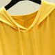 thumbnail image 4 of Fiudx Ropa de Mujer Top de Cuello Redondo con Capucha de Manga Corta de Color Sólido Informal y de Moda para Mujer, 4 of 5