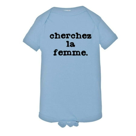 

PleaseMeTees™ Baby Cherchez LA Femme Classic French Logo HQ Jumpsuit