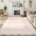 thumbnail image 5 of Washable Rugs for Living Room, Non Slip Modern Scalloped Rugs, Low Pile Soft Stain Resistant Rug Non Shedding Modern Print Floor Mats for Home Decor, 5 of 15