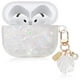 thumbnail image 1 of Funda para AirPods 4 Aleviker Cute Bling Marble con llavero, 1 of 7