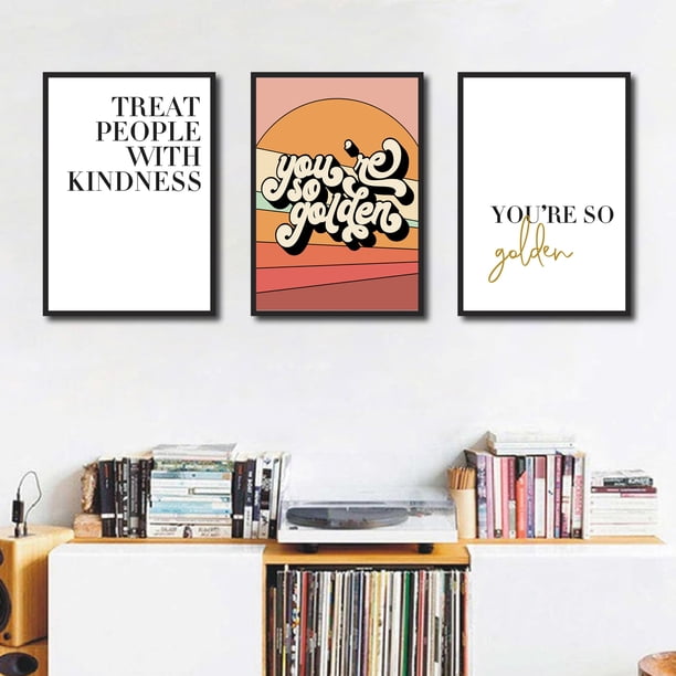 Pop Singer Harry Album Golden Prints , You're So Golden Lyrics Canvas Painting Poster Music Wall Art Pictures Home Room DecorA5 15x21 cm No Frame Gao Jinjia LED