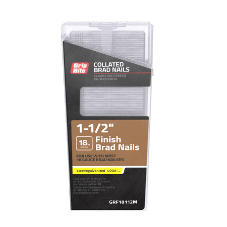 Grip-Rite Finish Brad 18GA 1-1/2" Galv 1M