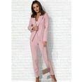 thumbnail image 4 of Women'S Two Piece Suits - Business Blazer Pants Suit Set, Professional Work Outfit for Office Light Pink XL, 4 of 7
