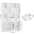 thumbnail image 7 of Hiphuta 71"Tall Bookcases with Drawers & Doors, 47” Wide Large Bookshelf for Home Office 6-Tier Bookshelf , Wooden Book Storage Cabinet for Home Office Living Room, White, 7 of 7