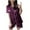 Purple, variant on Your-Sty Womens Silk Satin Pajama Sets Short Sleeve Button Down Sleepwear Cozy Loungewear 2 Piece Pjs Shorts Set S-XXL