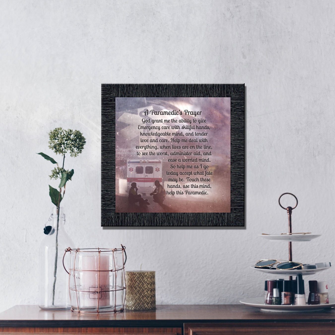 Prayer for the Paramedic Framed Poem, First Responders Gift, EMS, EMT, Gift for a Paramedic and Emergency Services Personnel, 8713CH